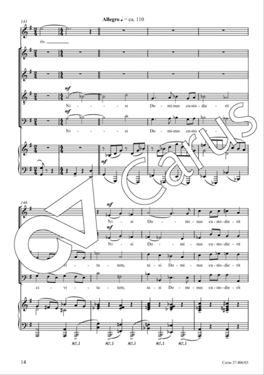 Nisi Dominus 4-Part scores gallery preview page 15