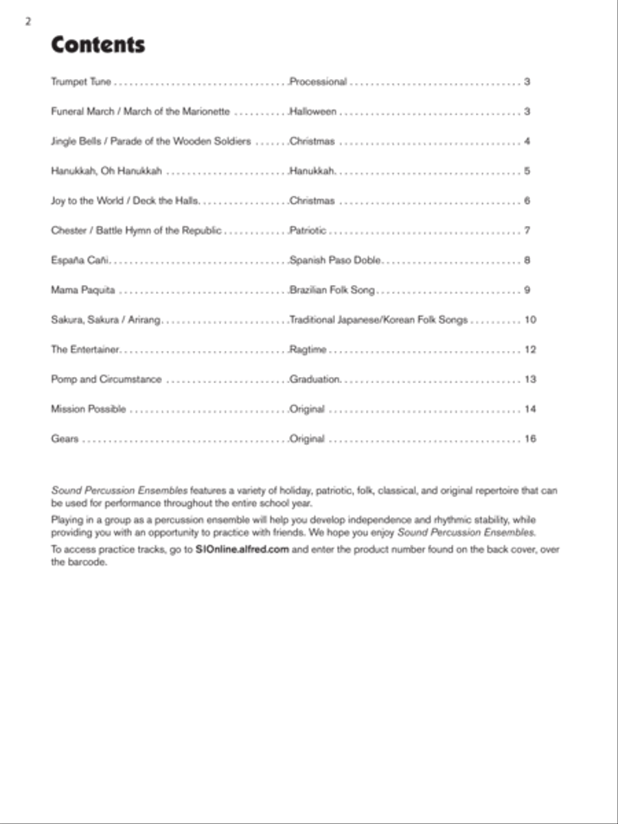 Sound Percussion Ensembles Percussion Ensemble scores gallery preview page 2