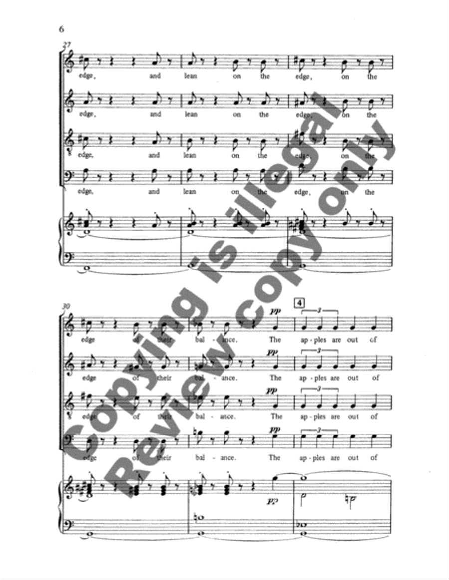 Three Summer Scenes: 3. Picking Apples SSA scores gallery preview page 17