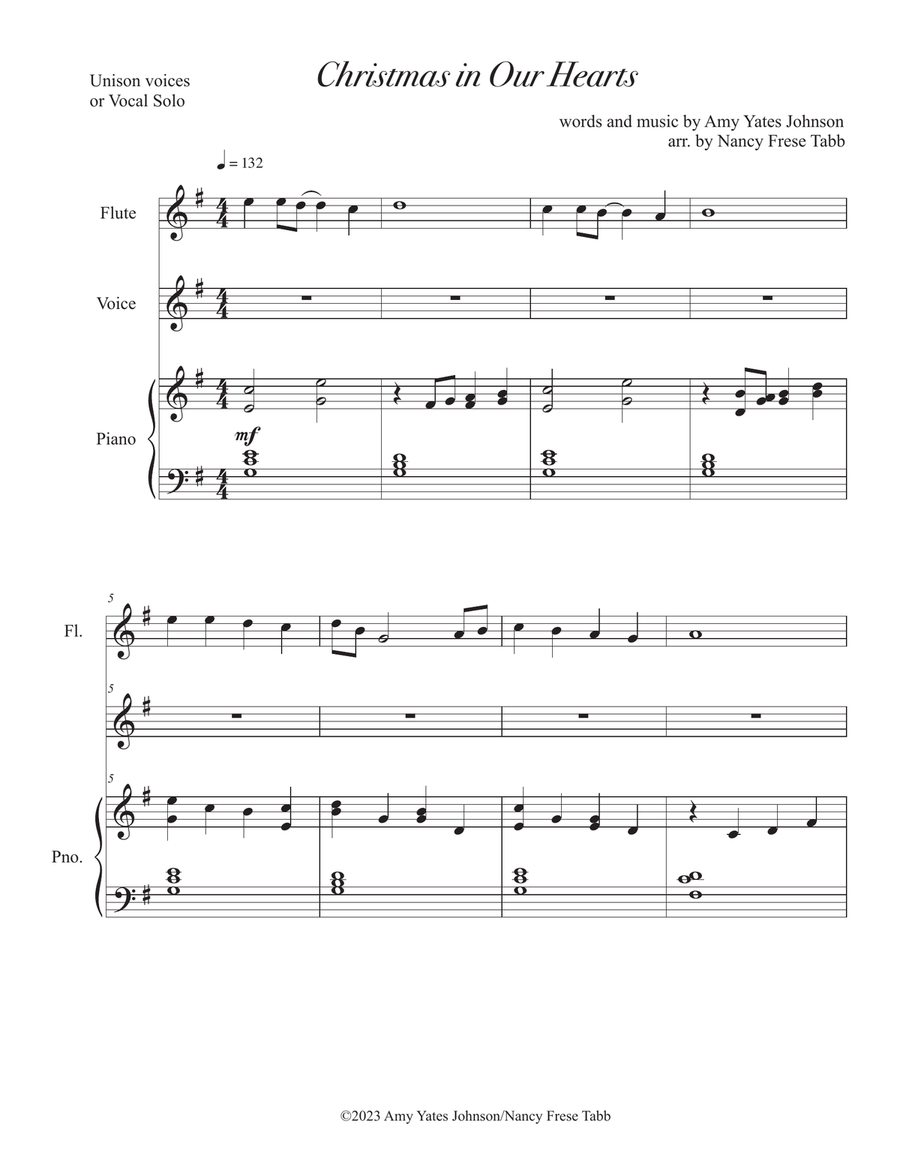 Christmas in Our Hearts Piano, Vocal scores gallery preview page 3