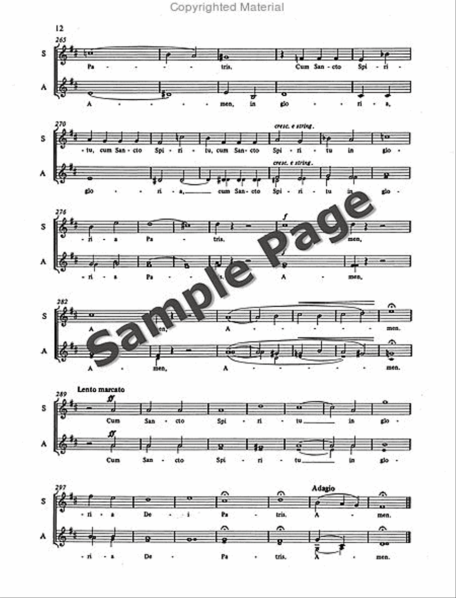 Mass in D Minor SSA scores gallery preview page 13