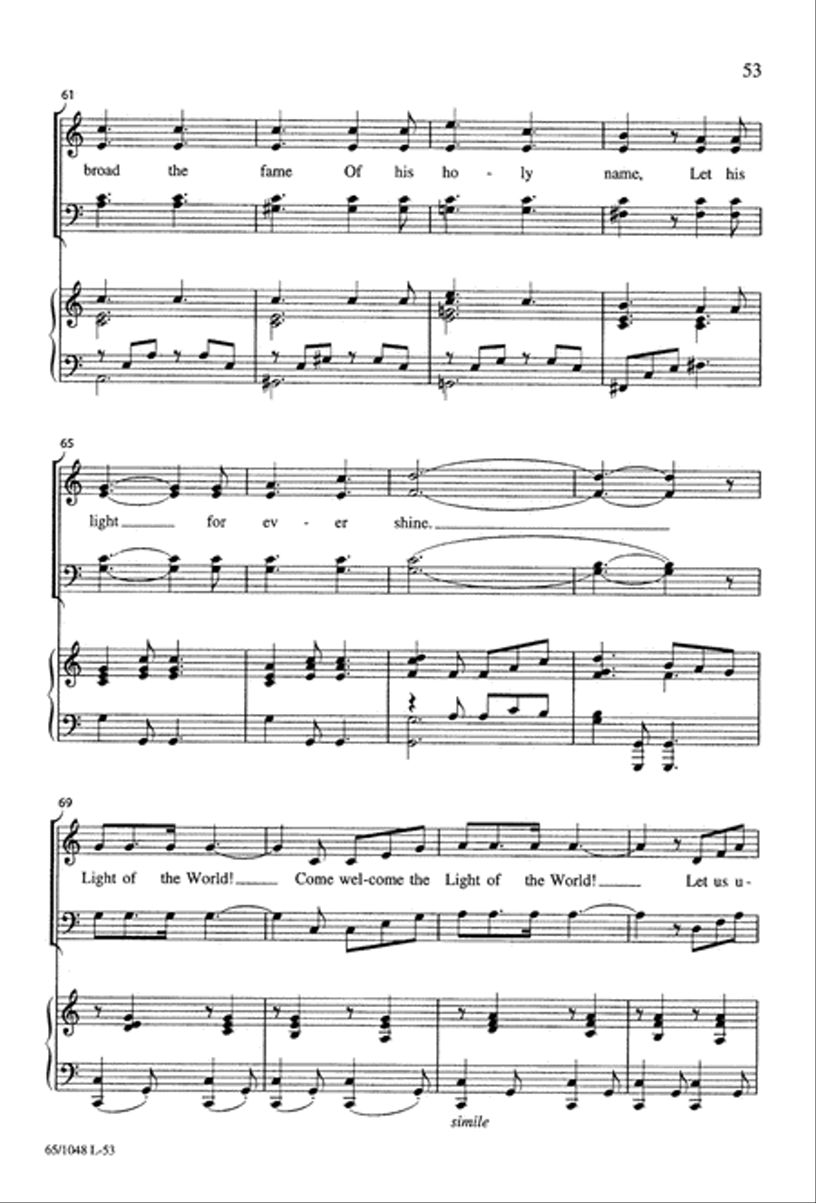 The Light of the World 4-Part scores gallery preview page 55