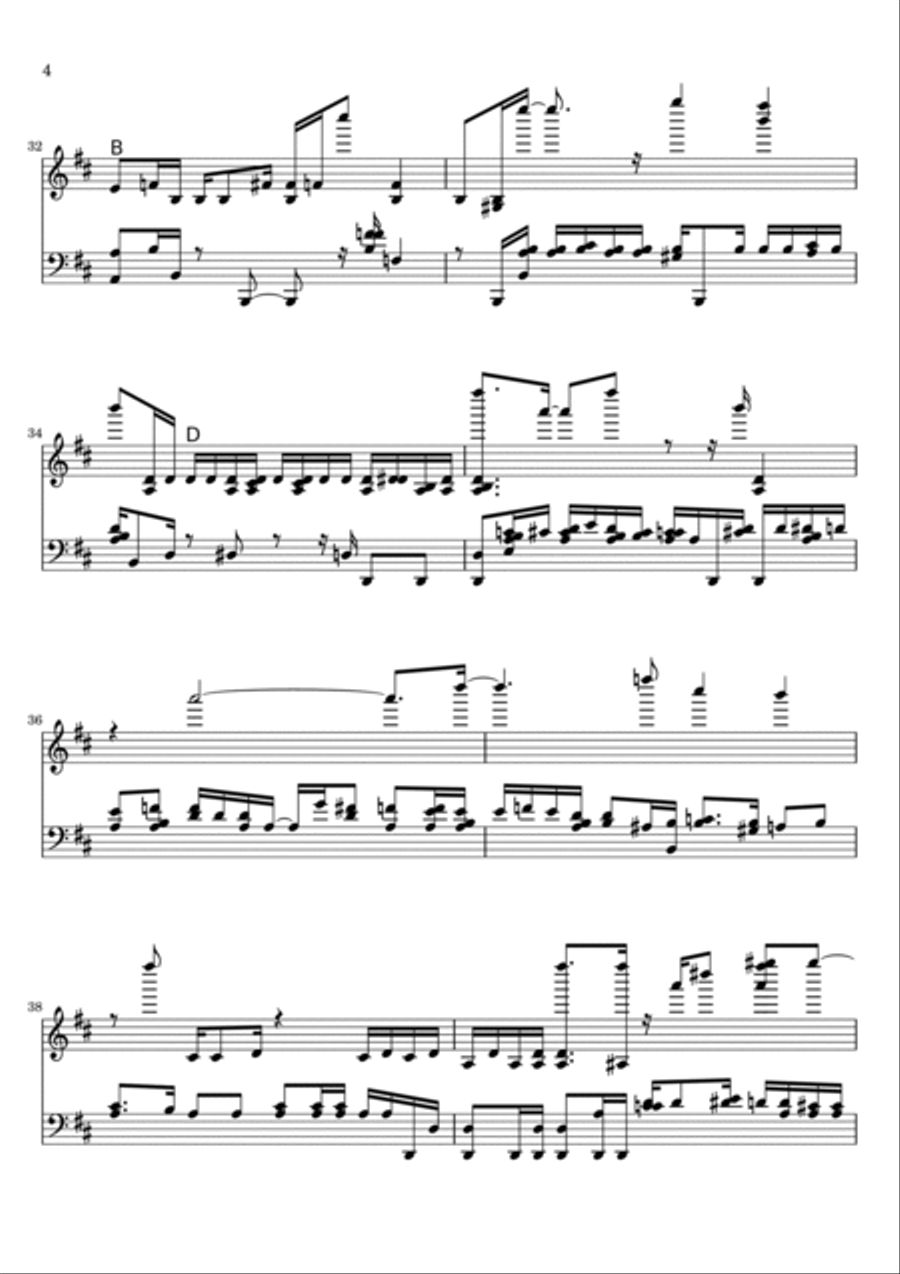 Hesretindeyem(I am in a sorrow) Piano Solo scores gallery preview page 4