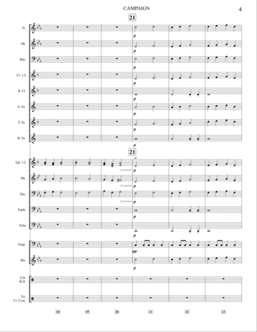 Campaign - S.R. Level 2 Concert Band scores gallery preview page 5