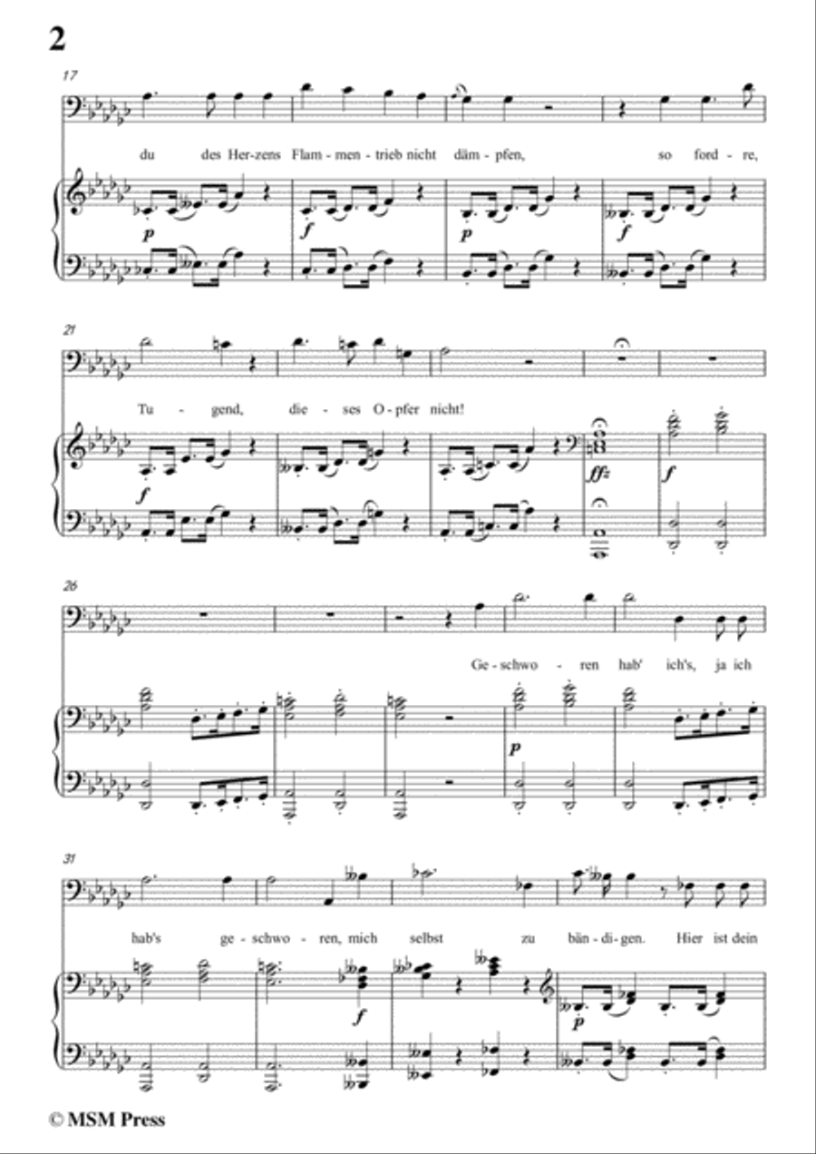 Schubert-Der Kampf,Op.110,in e flat minor,for Voice&Piano Voice scores gallery preview page 4