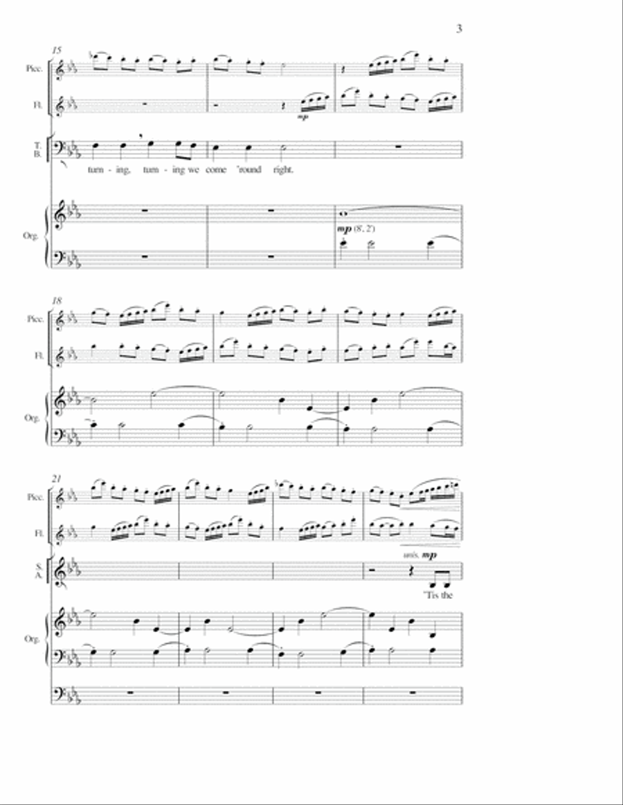 Simple Gifts 4-Part scores gallery preview page 3