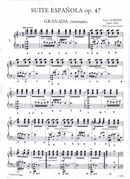 Spanische Suite für Klavier op. 47