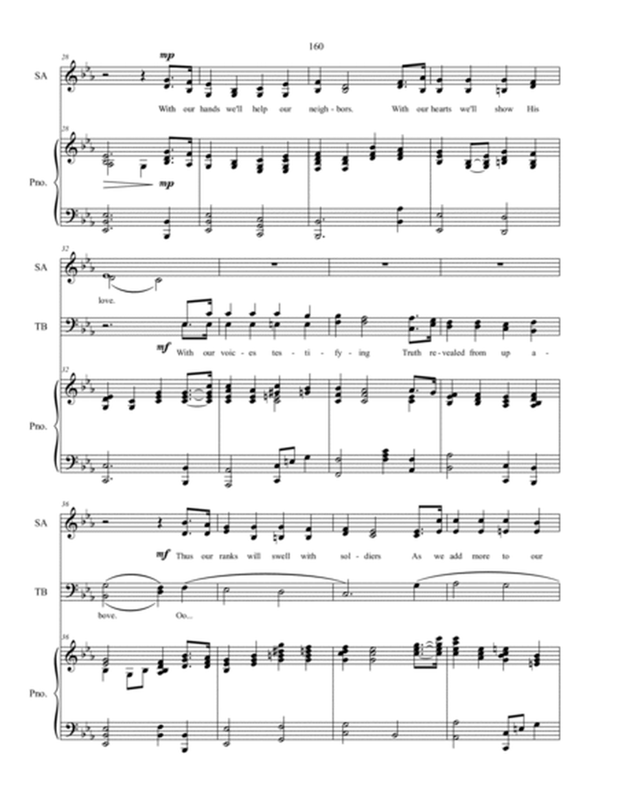 Lead Us On To Victory, sacred music for SATB choir image number null