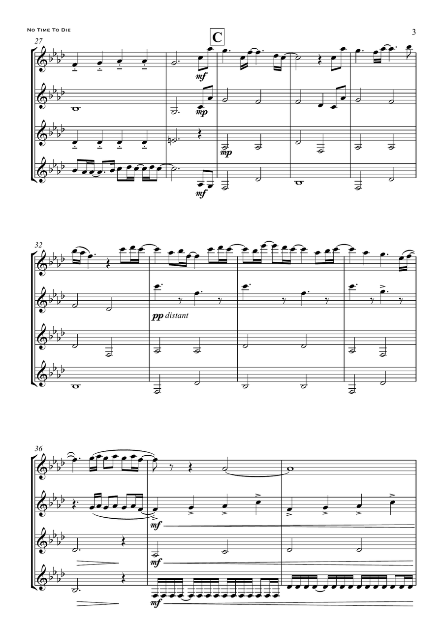 No Time To Die Woodwind Ensemble scores gallery preview page 3