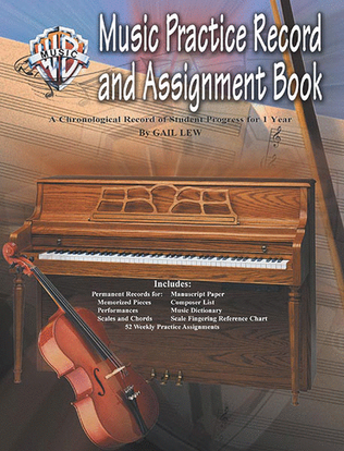 Book cover for Music Practice Record and Assignment Book