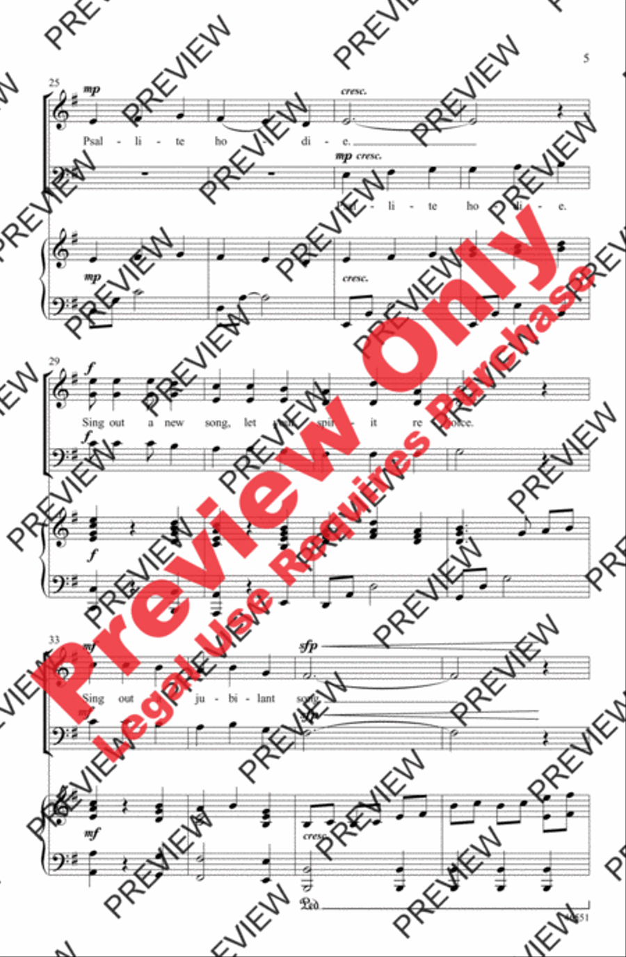 Psallite Hodie 3-Part scores gallery preview page 4