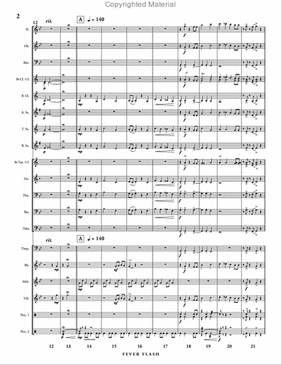Fever Flash Concert Band scores gallery preview page 3
