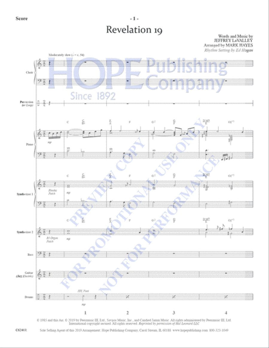 Revelation 19-Rhythm Parts Choir scores gallery preview page 2