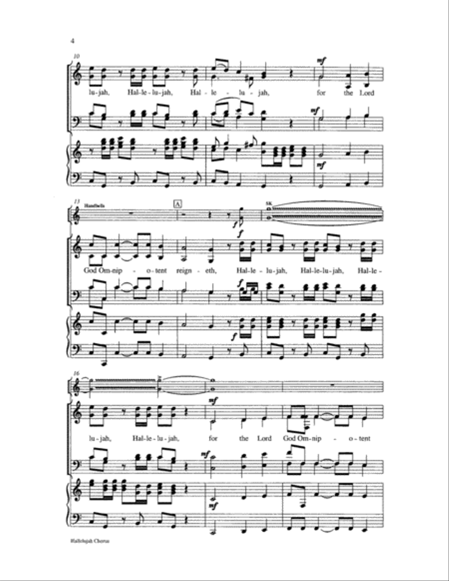 Hallelujah Chorus 4-Part scores gallery preview page 4