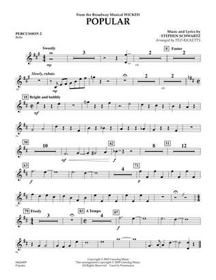 Popular (from "Wicked") - Percussion 2