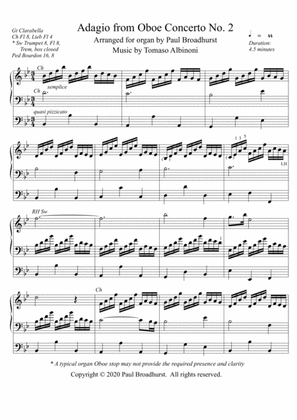 Adagio (Opus 9) by Tomaso Albinoni