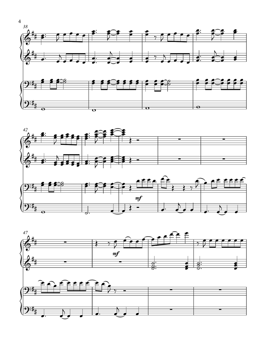 Burn 1 Piano, 4-Hands scores gallery preview page 5