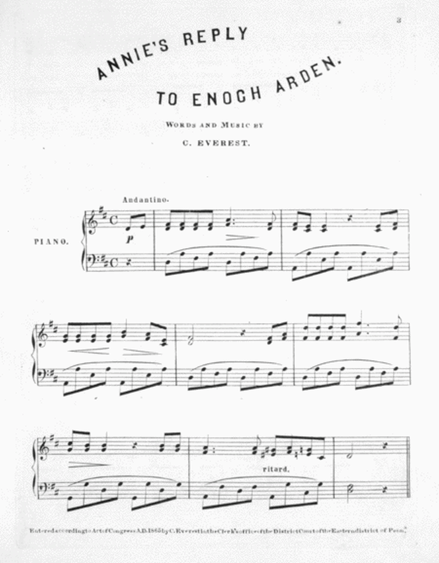 Annie's Reply to Enoch Arden