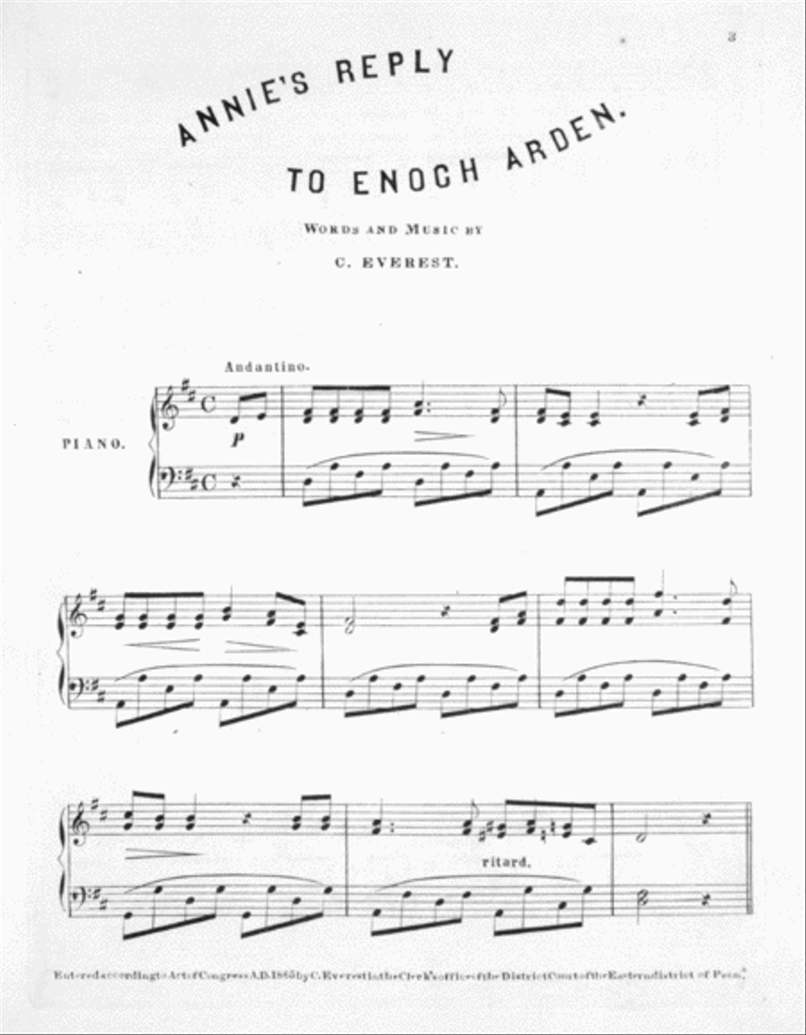 Annie's Reply to Enoch Arden