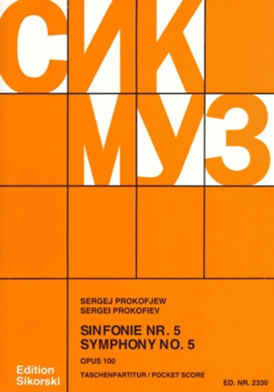 Book cover for Symphony No. 5, Op. 100