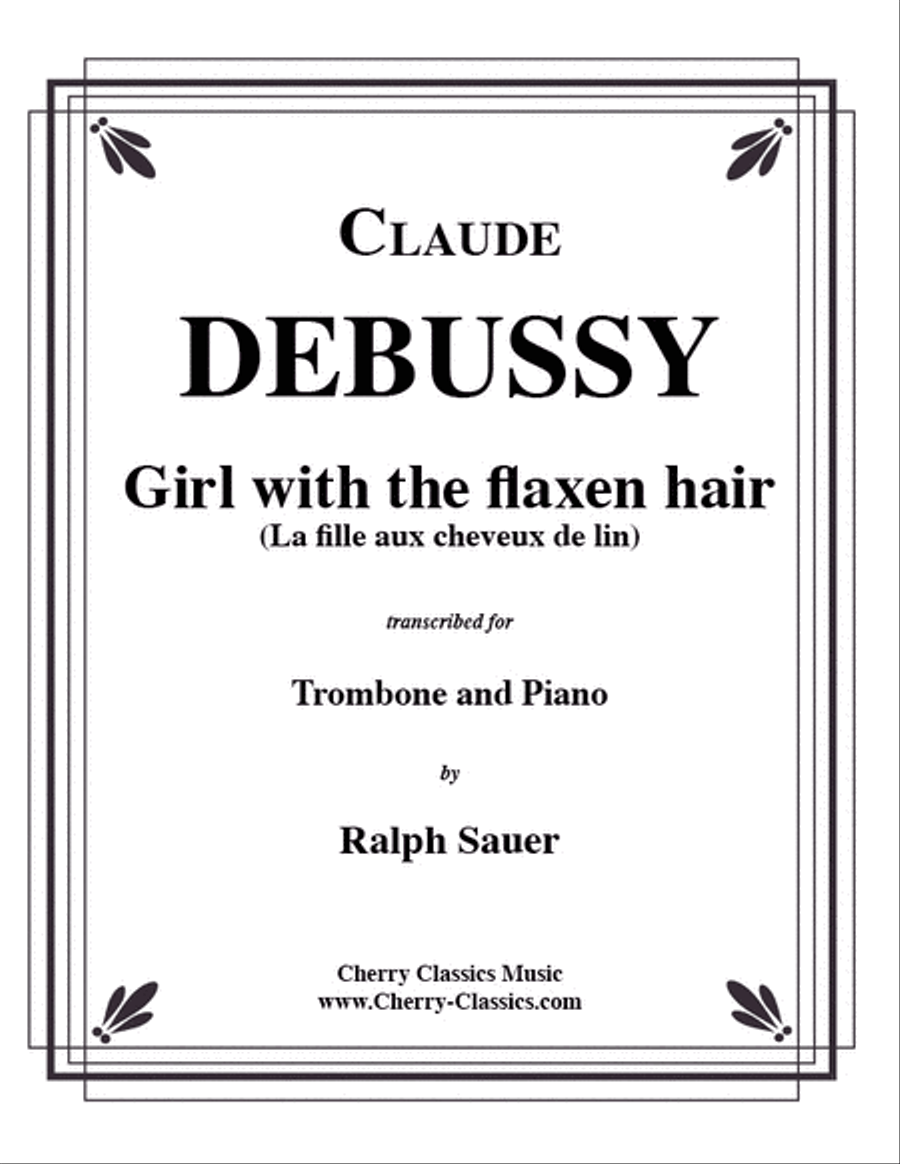 Girl with the flaxen hair for Trombone and Piano Piano Accompaniment scores gallery preview page 1