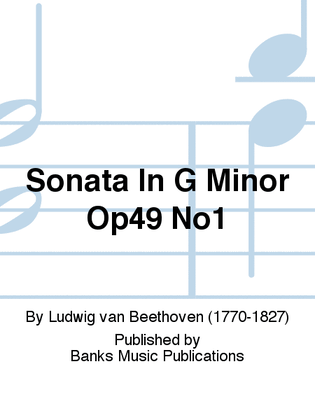 Sonata In G Minor Op49 No1