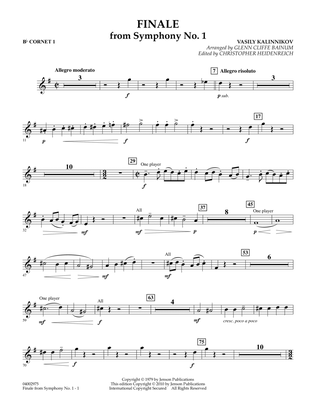 Finale from Symphony No. 1 - Bb Cornet 1