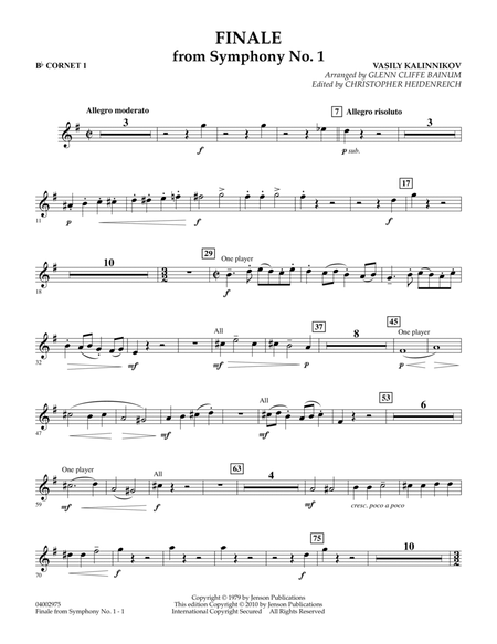 Finale from Symphony No. 1 - Bb Cornet 1