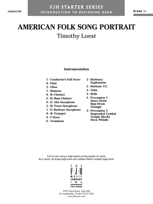 Book cover for American Folk Song Portrait: Score