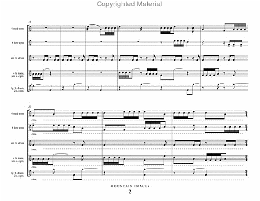 Mountain Images Percussion Ensemble scores gallery preview page 3