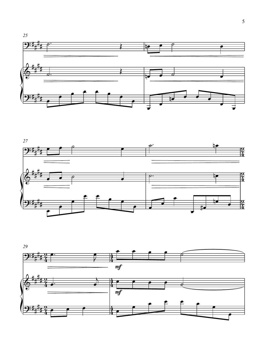 Walking In The Air Bassoon scores gallery preview page 5