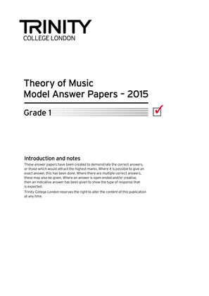 Theory Model Answer Papers 2015: Grade 1