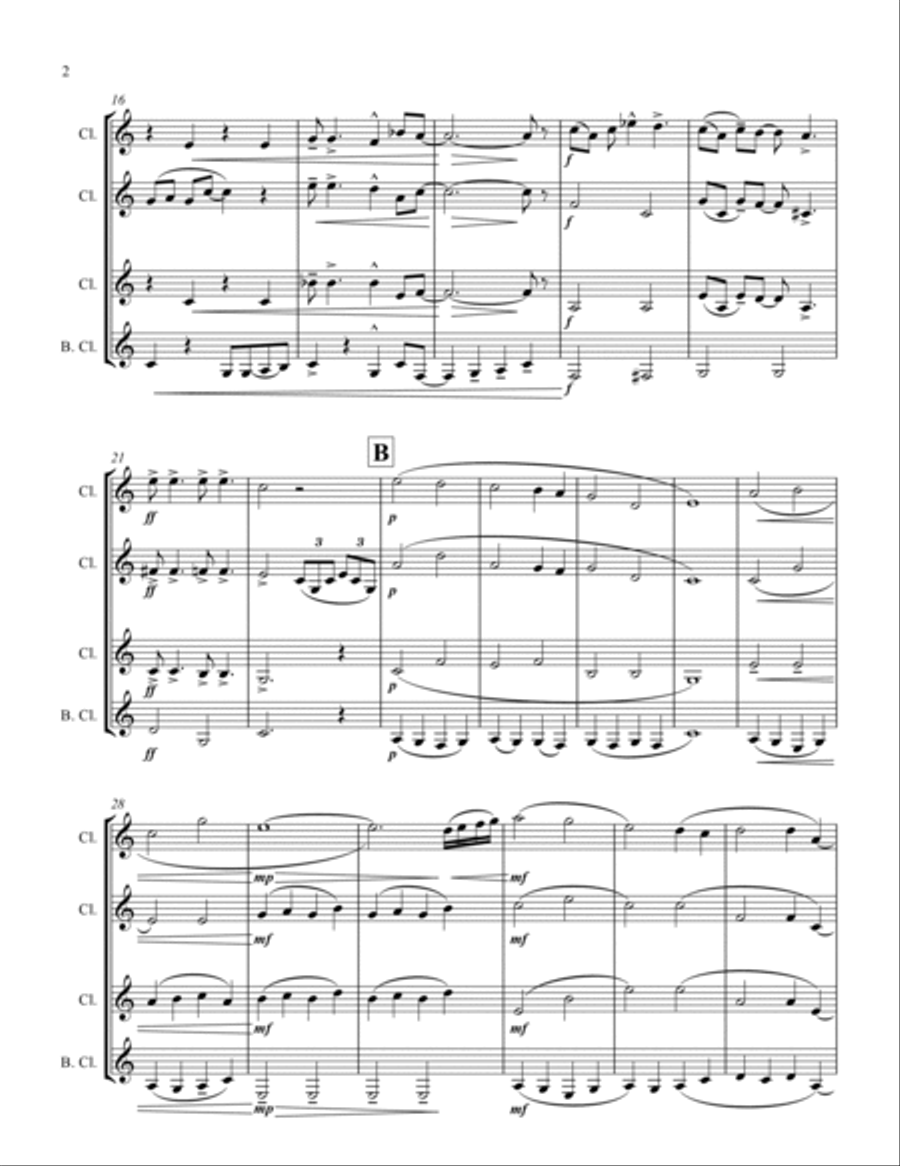 When I'm Sixty-four Clarinet Quartet scores gallery preview page 3