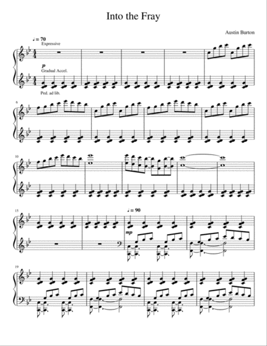Into the Fray Piano Solo scores gallery preview page 1
