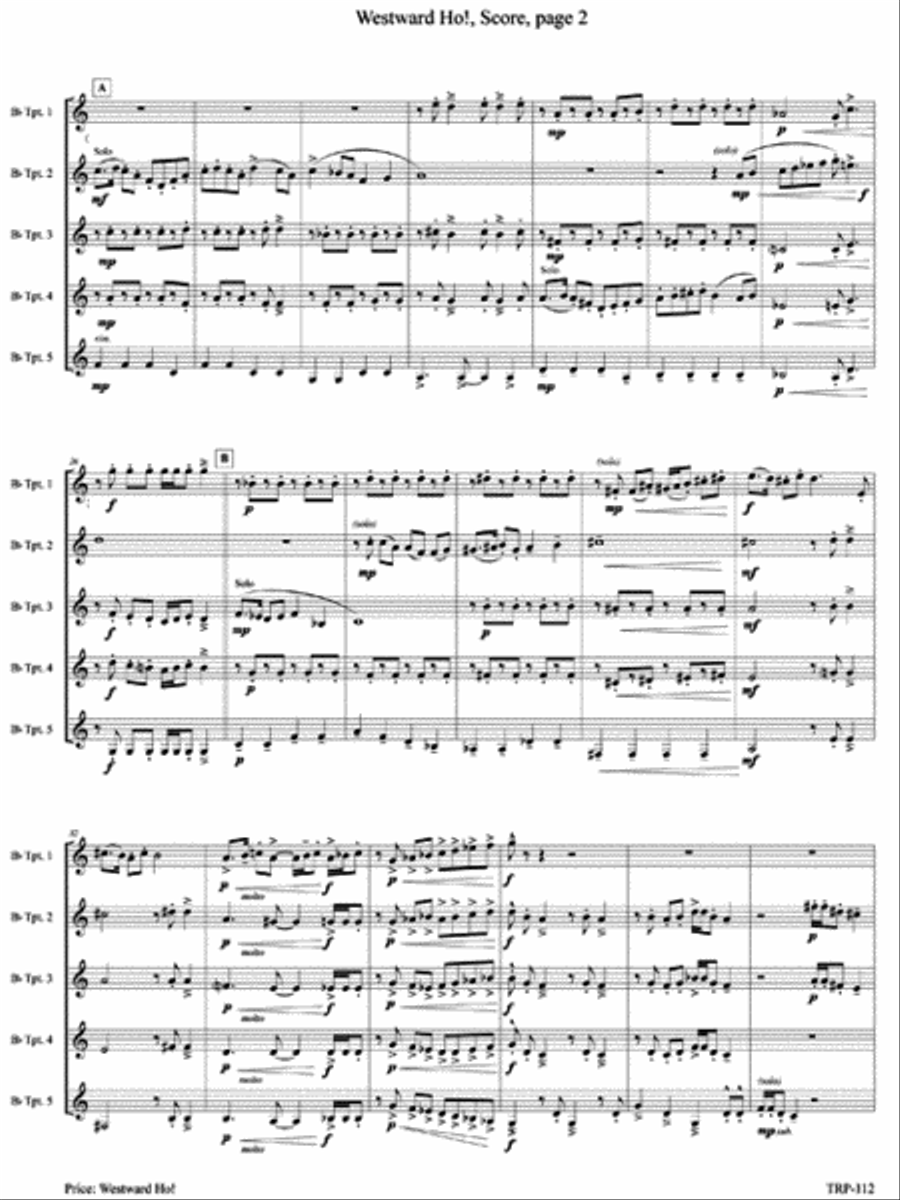 Westward Ho! Westward Ho! Small Ensemble scores gallery preview page 3