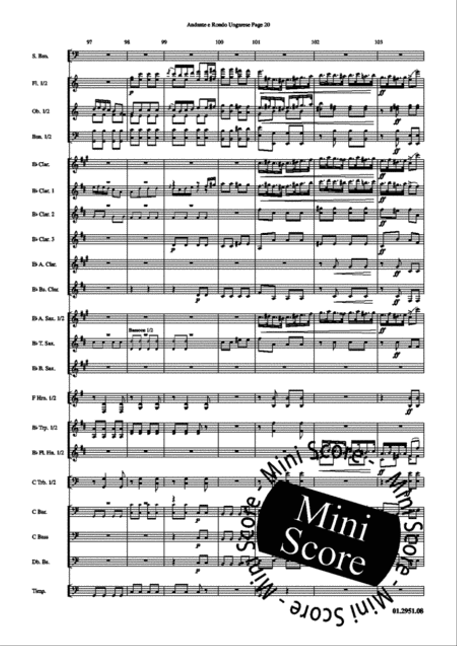 Andante e Rondo Ungarese Concert Band scores gallery preview page 24