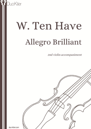 Book cover for Ten Have - Allegro Brilliant (2nd violin accompaniment)