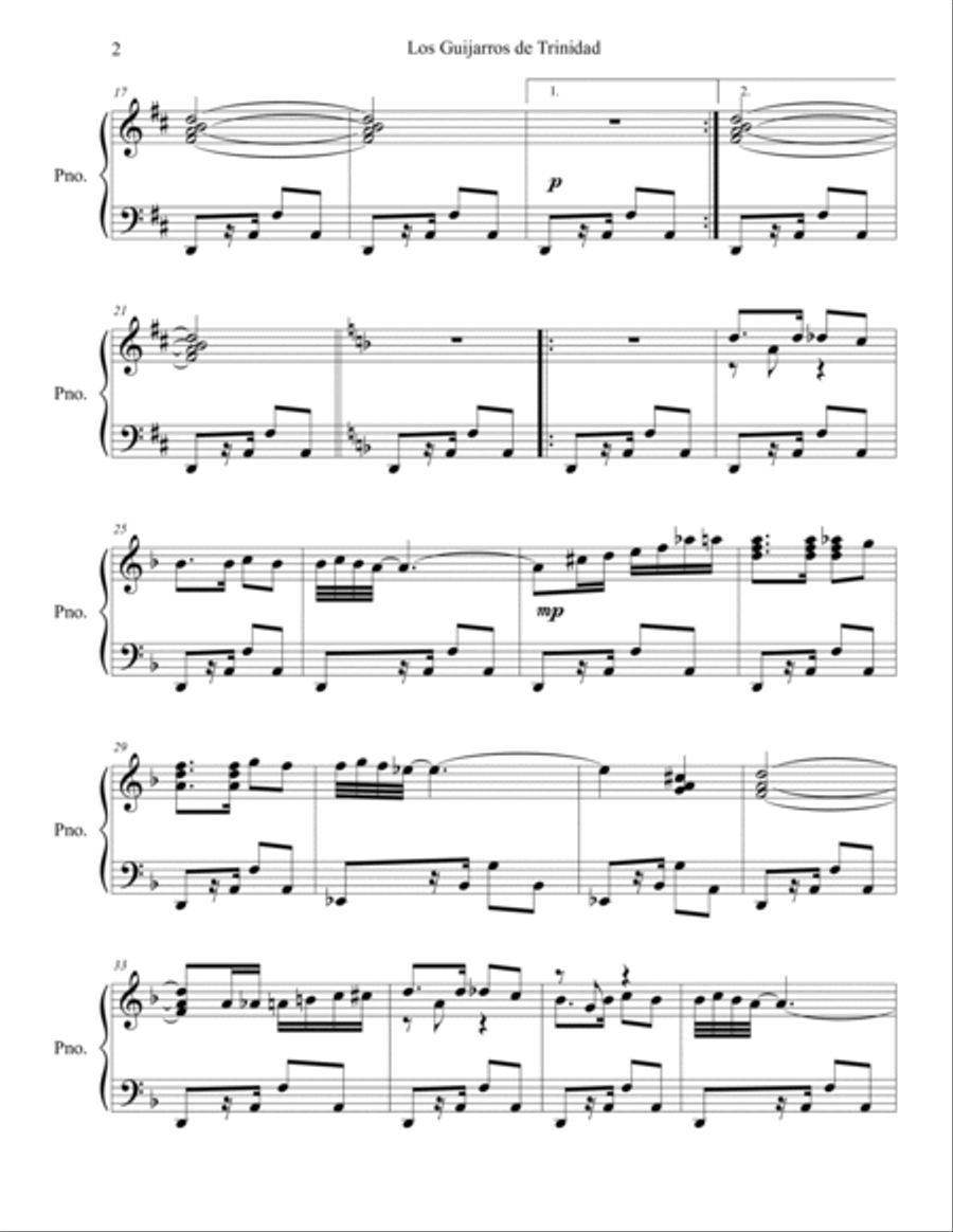 Guijarros de Trinidad Piano Solo scores gallery preview page 2