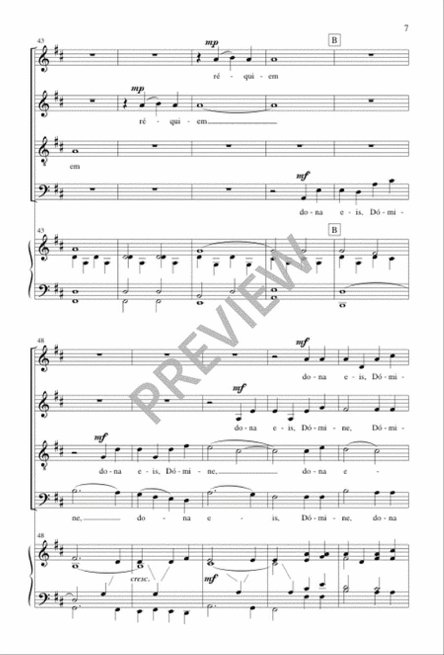 Requiem - Choral / Accompaniment edition Requiem - Choral / Accompaniment edition 4-Part scores gallery preview page 9