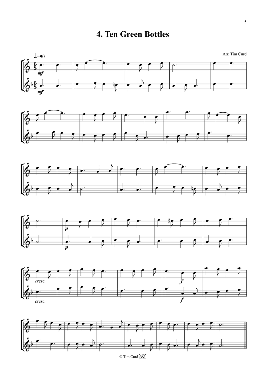 14 Fun Duets For Alto And Tenor Saxophone Woodwind Duet scores gallery preview page 5
