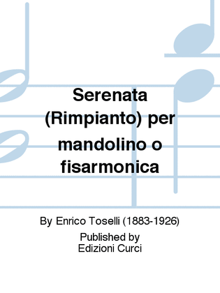 Serenata (Rimpianto) per mandolino o fisarmonica