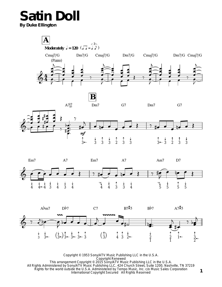 Satin Doll (arr. Will Galison) Harmonica scores gallery preview page 1