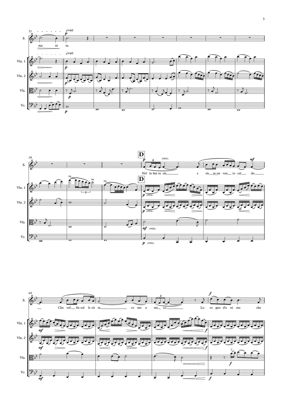 Nella Fantasia String Quartet scores gallery preview page 3