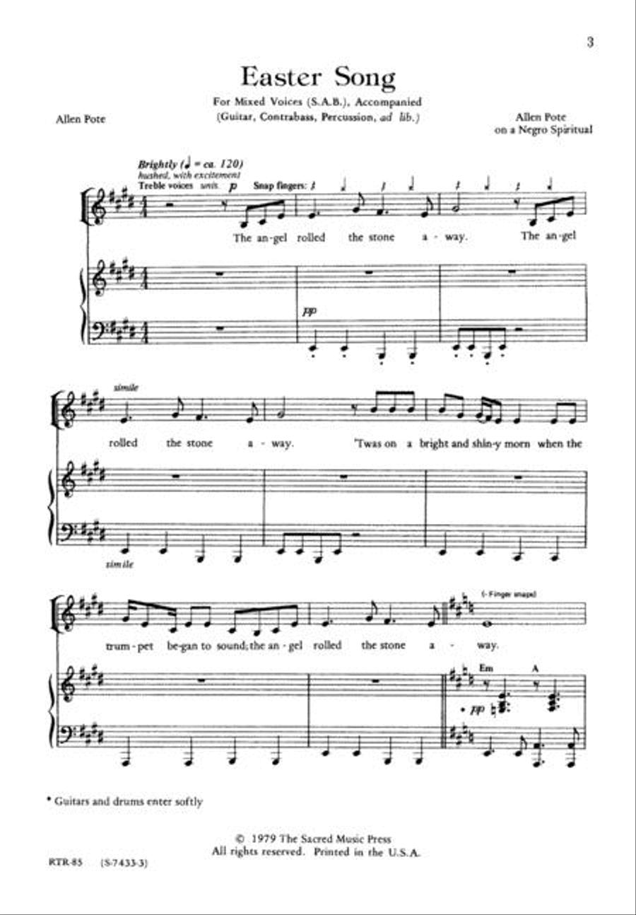 Easter Song Easter Song 3-Part scores gallery preview page 3