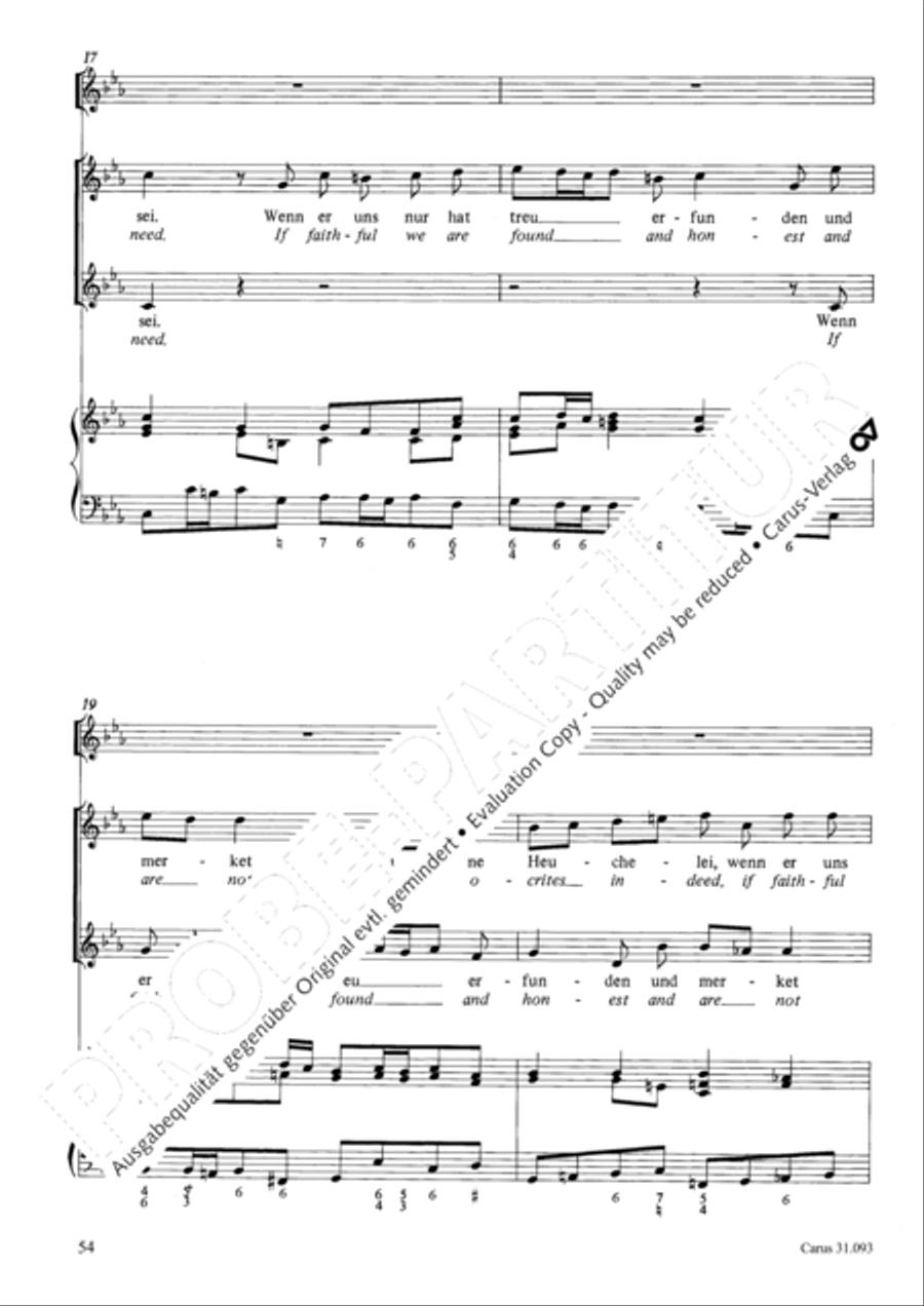 All those who seek God's sov'reign guidance (Wer nur den lieben Gott lasst walten) 4-Part scores gallery preview page 55
