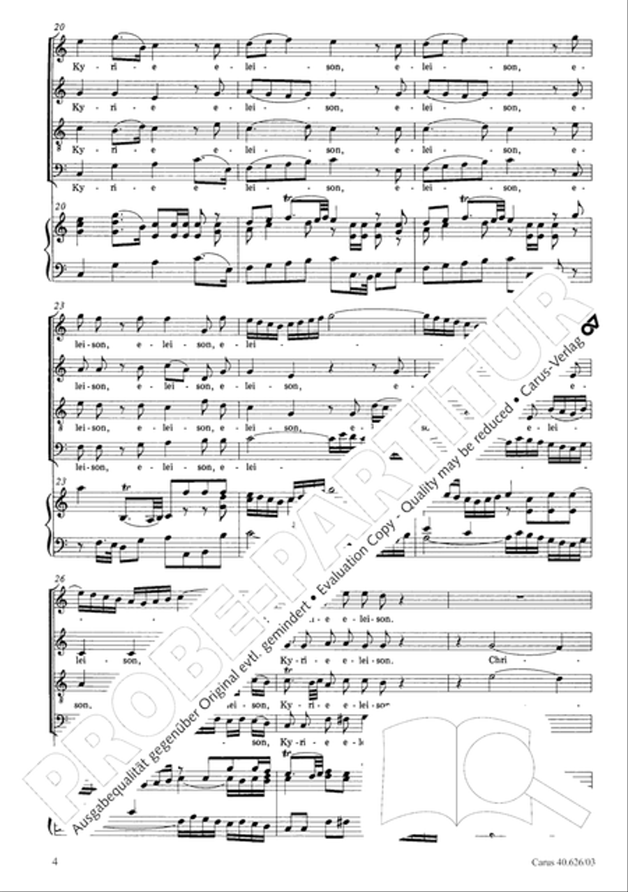 Mass in C Major 4-Part scores gallery preview page 11