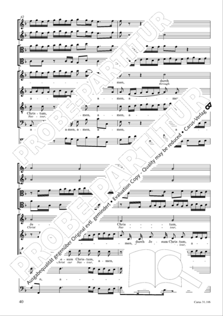 God's own time is the time appointed (Gottes Zeit ist die allerbeste Zeit) 4-Part scores gallery preview page 41