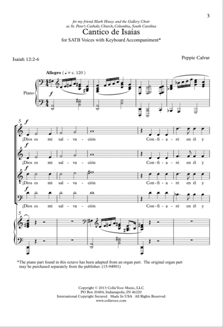 Cantico de Isaías 4-Part scores gallery preview page 2