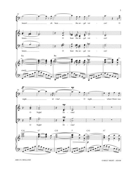 O Holy Night (Cantique de Noel) Adolphe Adam for Baritone and SATB Chorus image number null