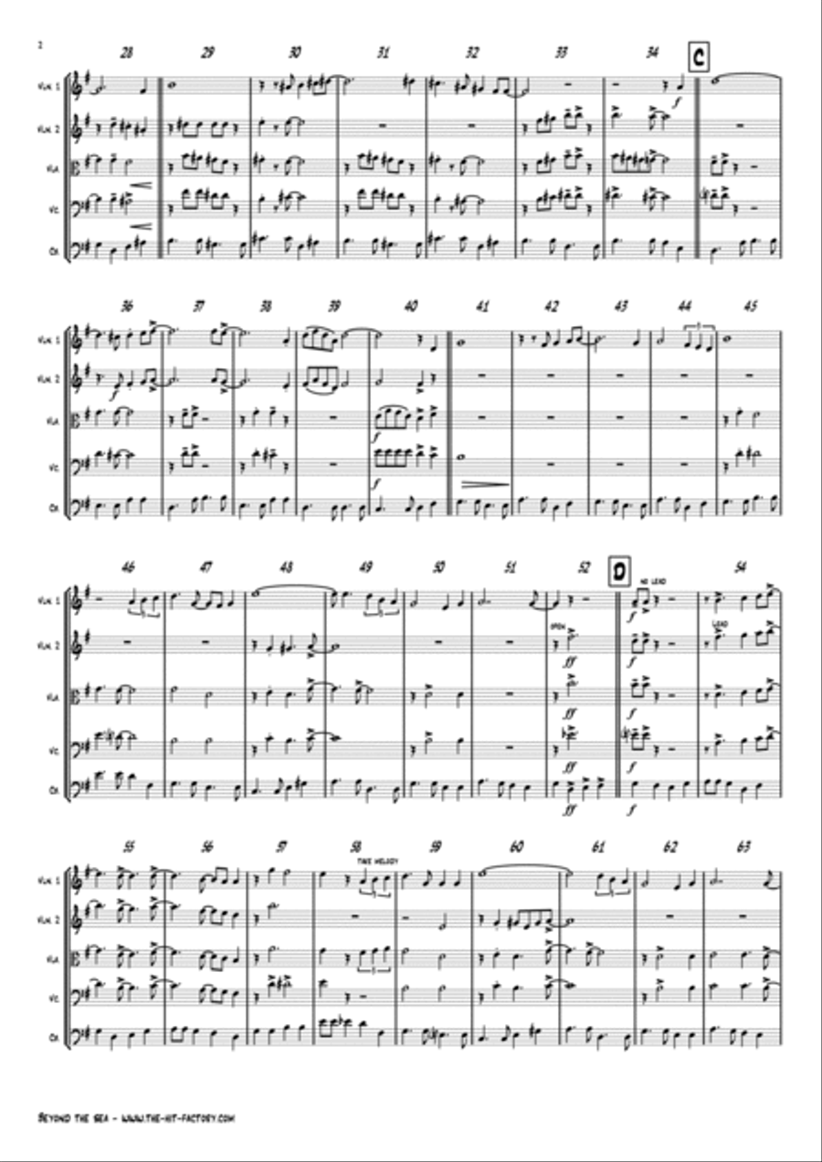 Beyond The Sea String Quartet scores gallery preview page 3